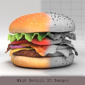 3D model 3D Burger 01
